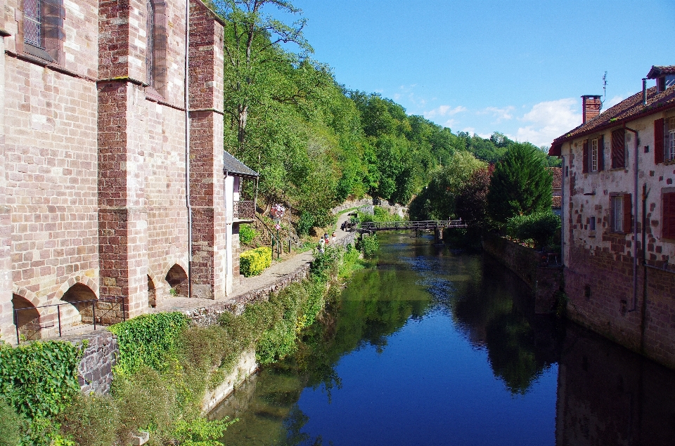 Bridge town river canal