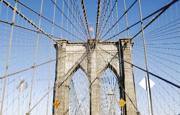 Architecture bridge skyscraper new york Photo