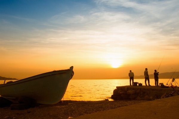 Foto Pantai lanskap laut pesisir