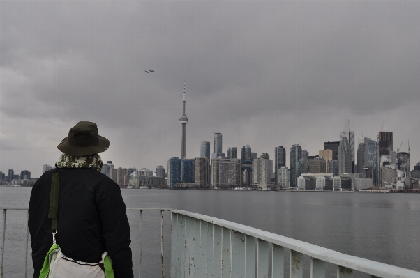 Winter skyline cloudy city Photo