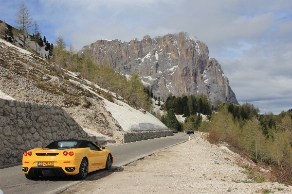 Mountain road sport car Photo