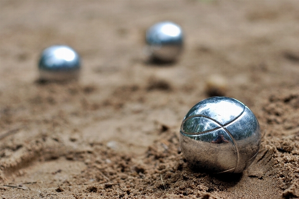 Sand soil blue closeup Photo