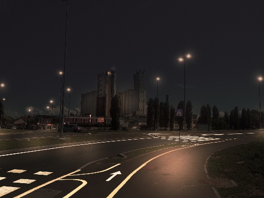 Light road skyline night Photo