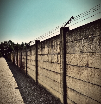 Light fence barbed wire architecture Photo