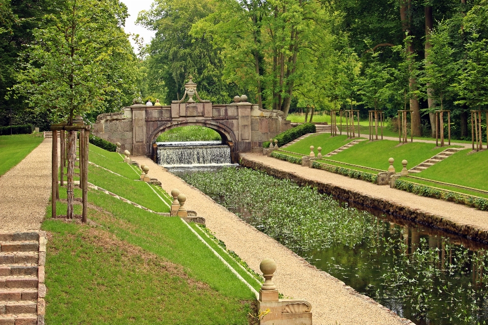 Eau herbe cascade pelouse