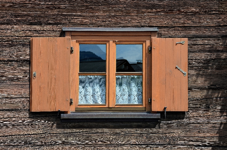 Architecture wood house window