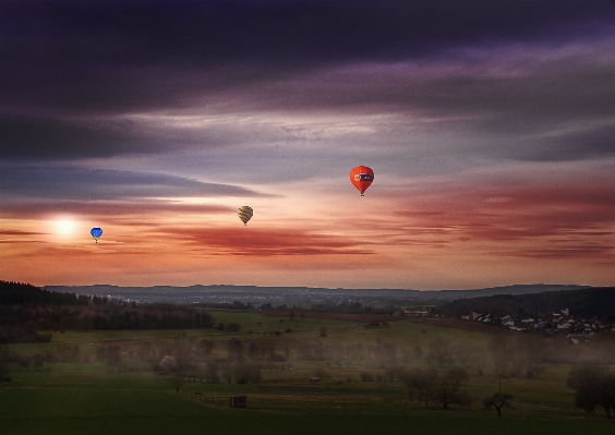 Horizon cloud sky sunrise Photo