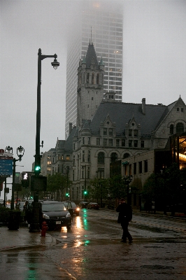 Snow road skyline street Photo