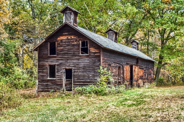 Wood farm house building Photo