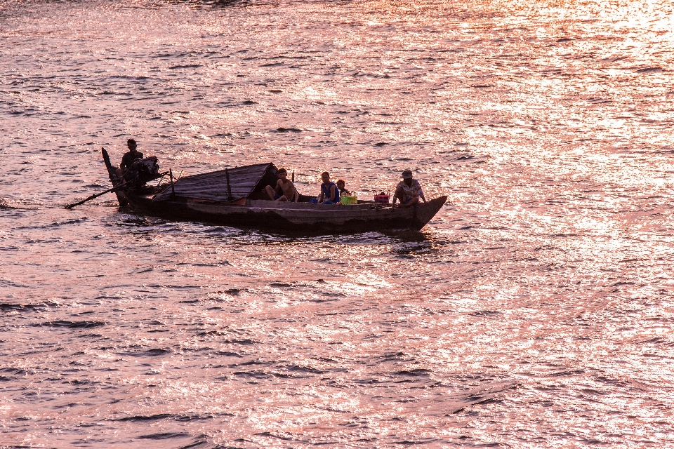 Sea water boat river