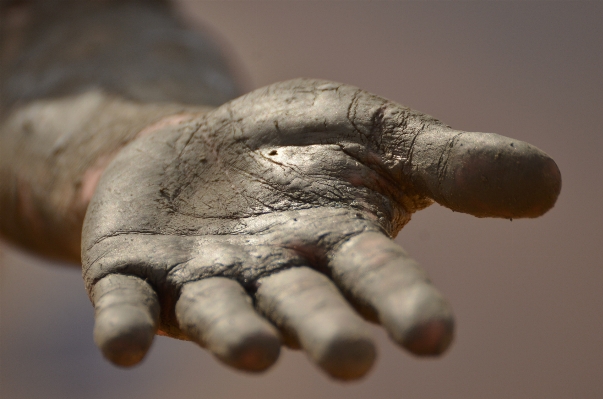 Hand wood statue finger Photo