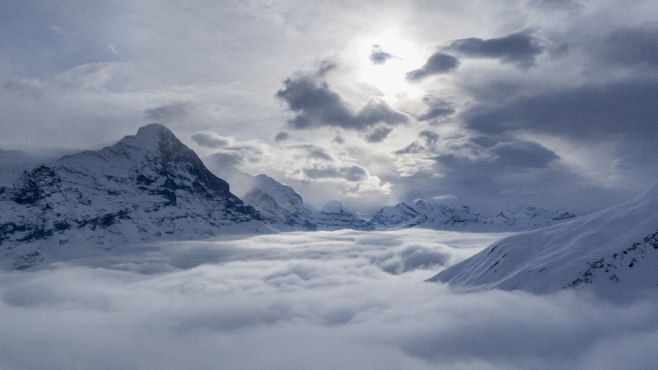 Paisagem natureza montanha neve