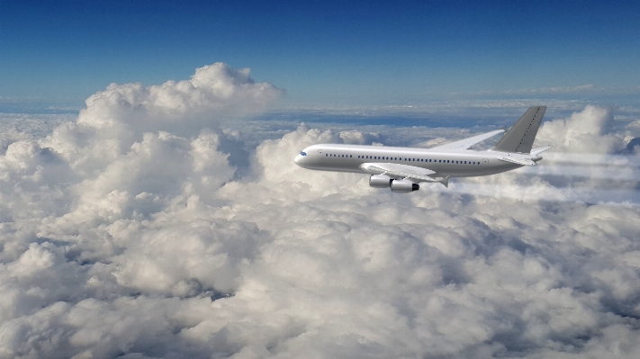 Wing cloud sky airplane Photo