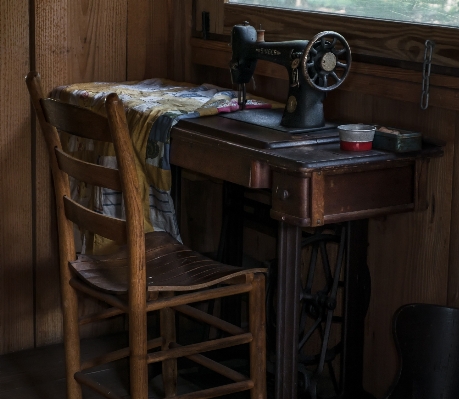 Desk table wood antique Photo