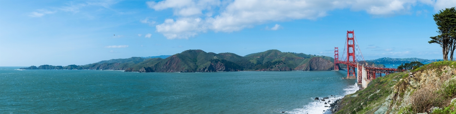 Sea bridge view cliff Photo