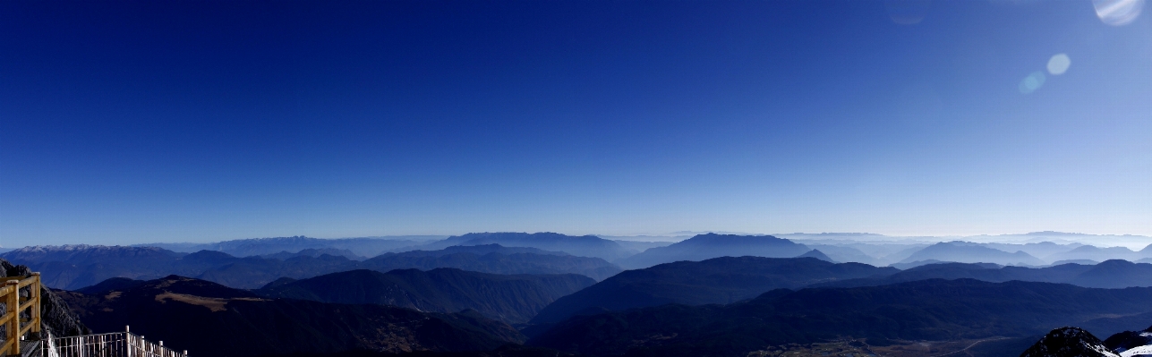 Horizon mountain sky sunrise Photo