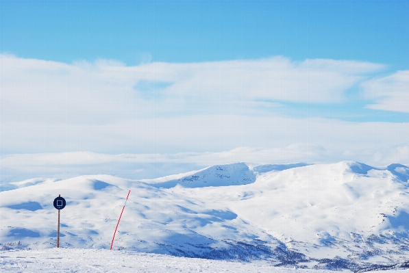 Berg schnee winter wolke Foto