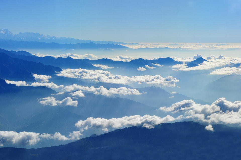 Horizont berg schnee wolke