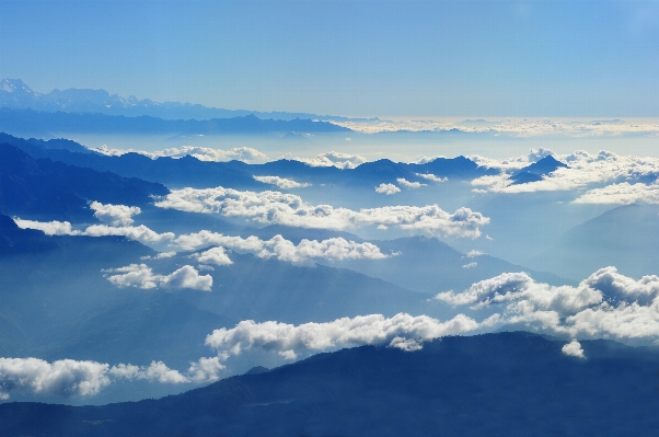 Horizont berg schnee wolke Foto