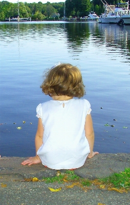 Sea water nature girl Photo