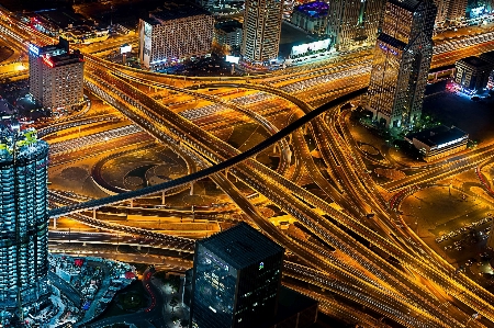 Architecture night building skyscraper Photo