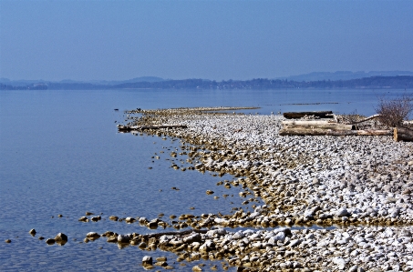 Foto Pantai lanskap laut pesisir