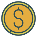 Dollar coin Icon