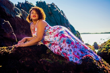 Beach sea girl woman Photo