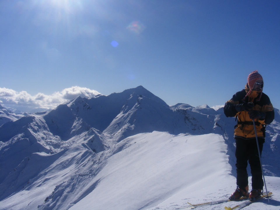 Person mountain snow winter