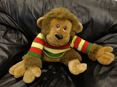 Brown monkey toy teddy bear Photo