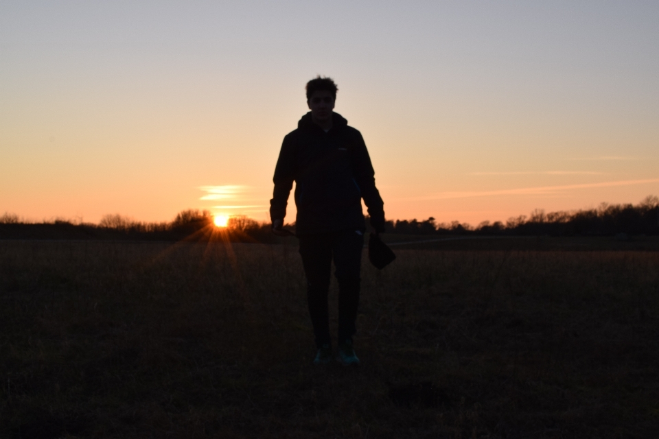 Mann horizont silhouette menschen