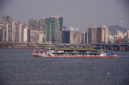 Sea boat skyline building Photo