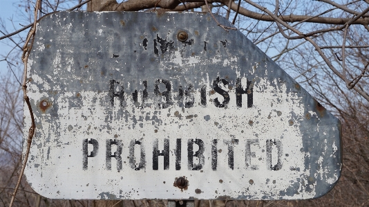 White old sign outdoors Photo