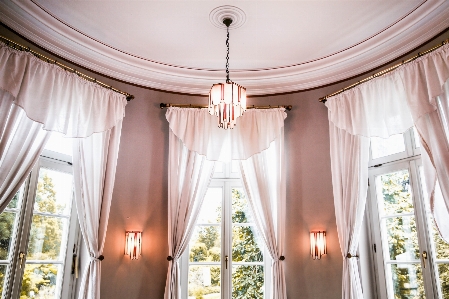 Window ceiling decoration curtain Photo