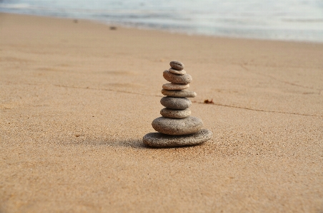 Beach sea sand rock Photo