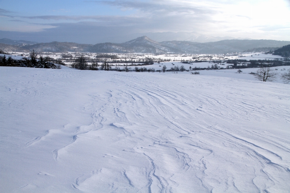 Paisagem natureza montanha neve