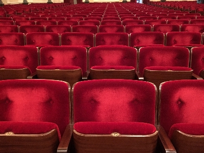 Auditorium chair concert red Photo