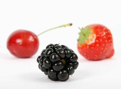 Plant white raspberry fruit Photo