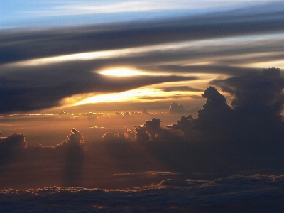 Sea horizon mountain cloud Photo