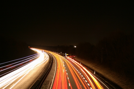 Silhouette light sky road Photo