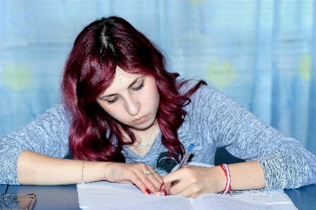 Notebook writing person girl Photo