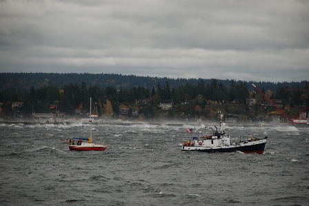 Sea coast boat lake Photo