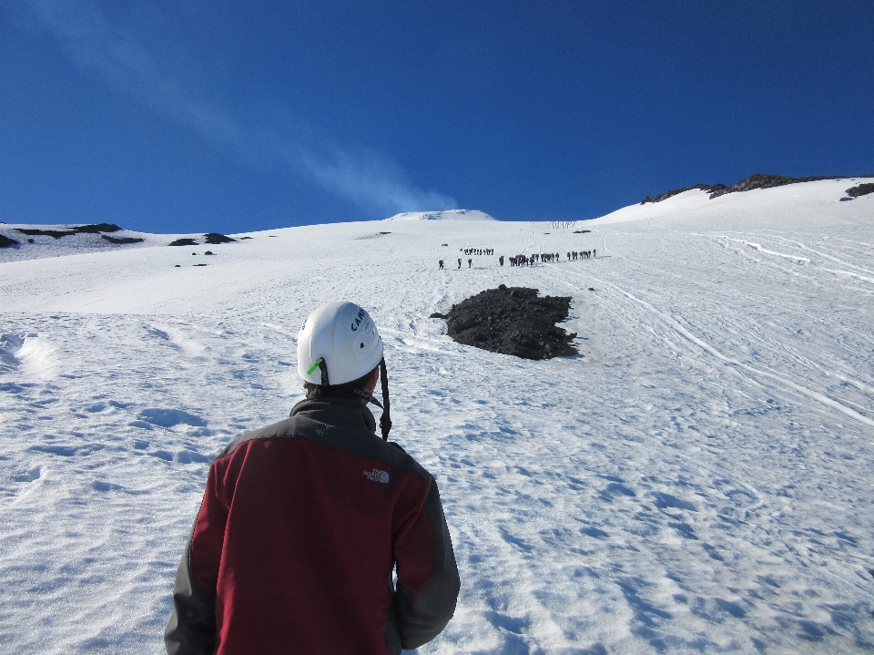 水 山 雪 冬天