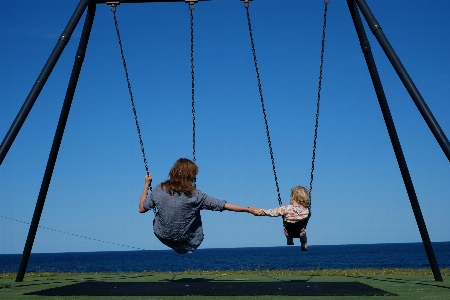 Jumping mast park child Photo