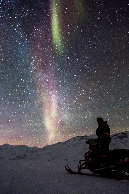 Nature snow night star