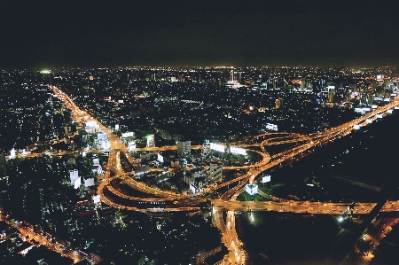 構造 スカイライン 渋滞 夜 写真