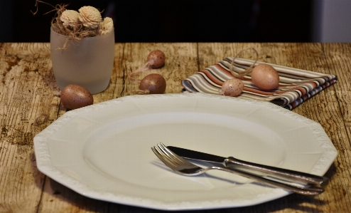 Table fork cutlery board Photo