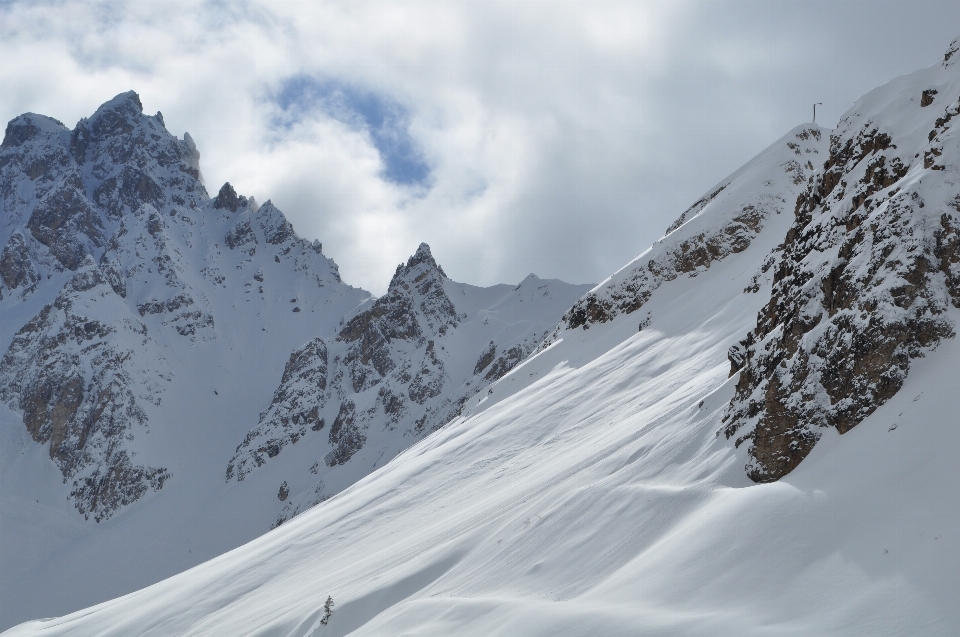 Paysage nature montagne neige