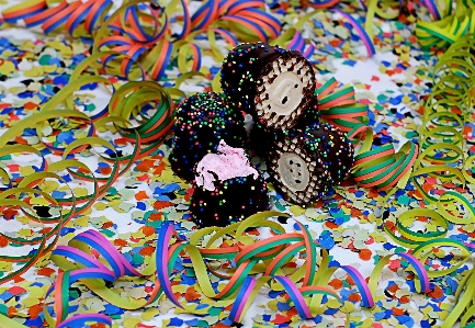 Pattern carnival confetti art Photo