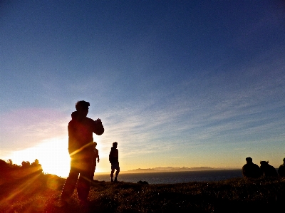 Landscape sea horizon silhouette Photo